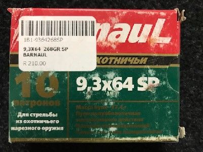 BARNAUL 9,3X64  268GR SP / BOX 20