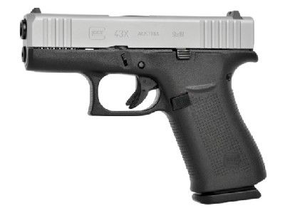 Glock 43X Silver Slide  9X19