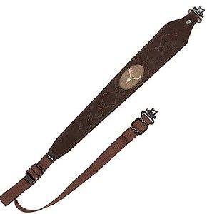 ALLEN RIFLE SLING DEER HEAD SUEDE WITH SWIVELS