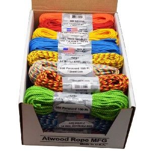 550 PARACORD X 100FT ASSORTED COLOURS
