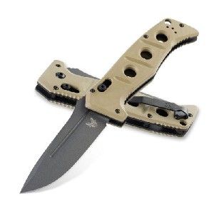 Benchmade Adamas Auto Desert Tan G-10 Handle w/Gre