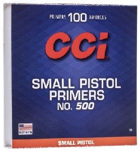 CCI #500 PRIMERS SMALL PISTOL