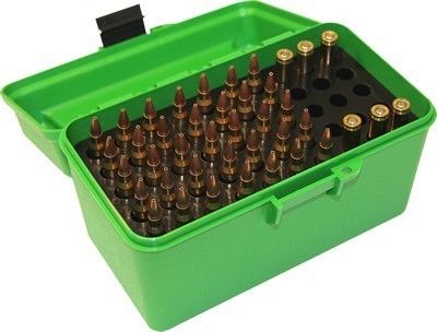 MTM AMMO CASE DELUXE 264-450 MAGNUM GREEN (50)
