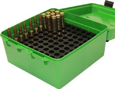 MTM Ammo case deluxe 22-250 - 375 Green (100)