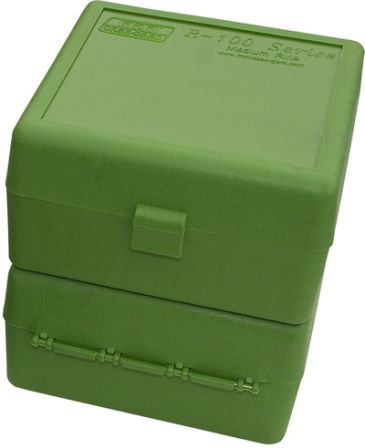 MTM AMMO CASE GREEN- MEDIUM RIFLE (100)